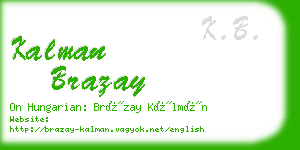 kalman brazay business card